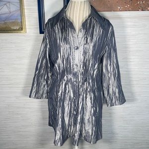 Noelle crinkle silver jacket